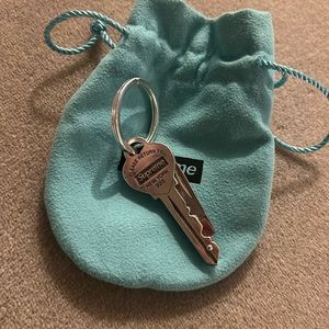 Supreme x Tiffany & Co, heart knife key ring